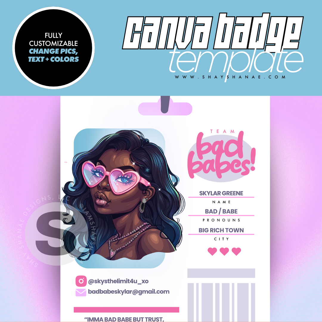 Canva Template - Badge ID